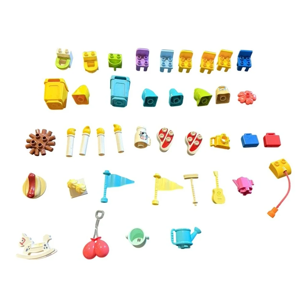 Lego Duplo Accessories Trash Can Guitar Misc Lot Of 40